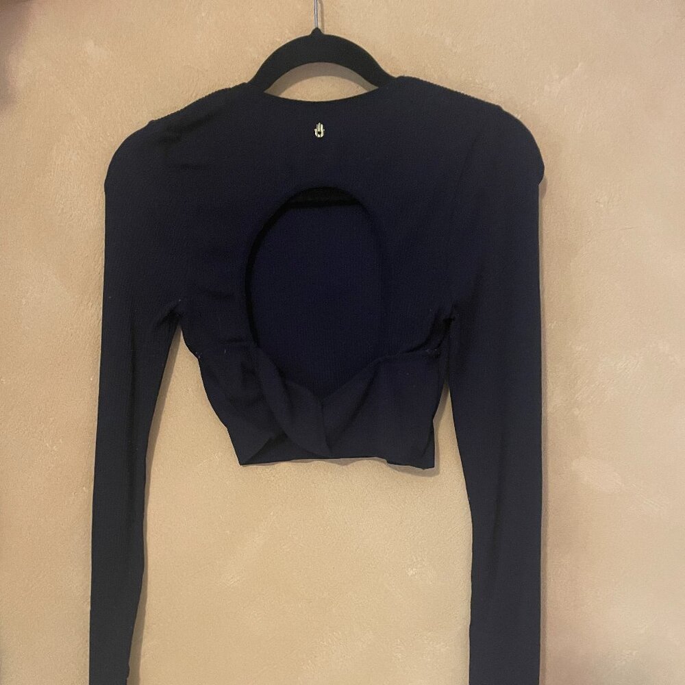 Spiritual Gangster Black Open Back Workout Top